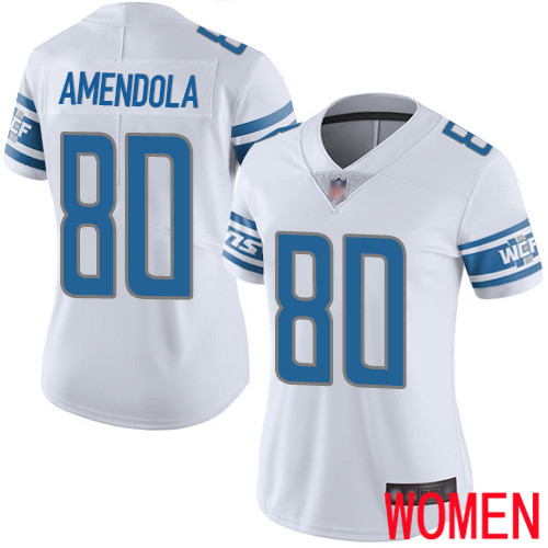 Detroit Lions Limited White Women Danny Amendola Road Jersey NFL Football 80 Vapor Untouchable